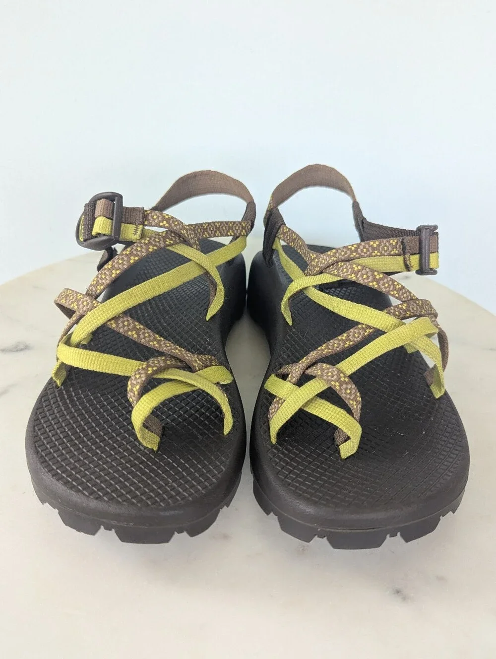 Chaco Z Cloud Women's Brown Green Strappy Outdoor Sandals
